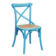 SEDIA IN LEGNO AZZURRA CROSS