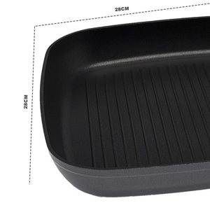 Bistecchiera Induzione 28X28cm con Fondo Antiaderente Spessore 4mm