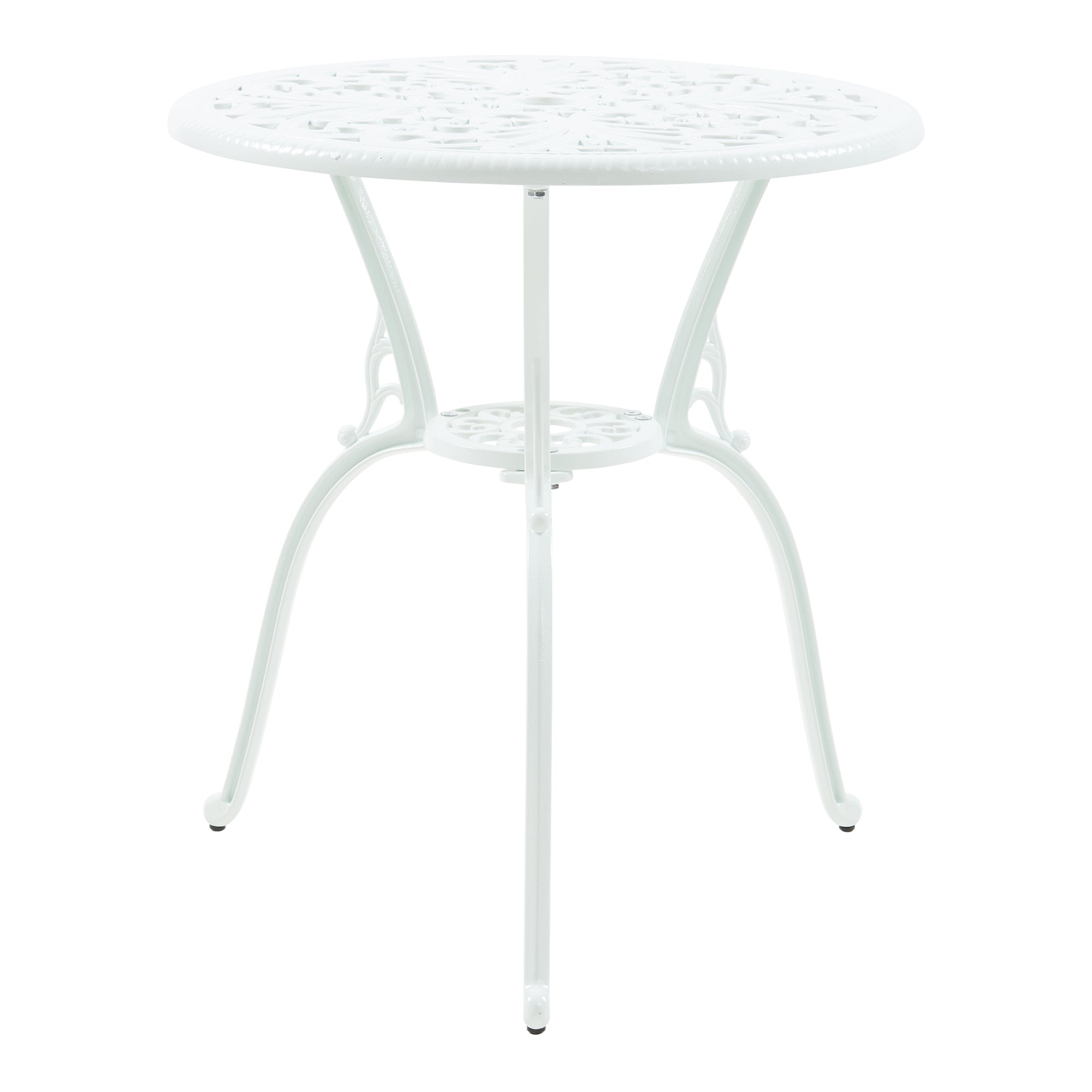 Set da Bistrot Lupsam Tavolo Rotondo e 2 Sedie in Alluminio - Bianco casa.pro