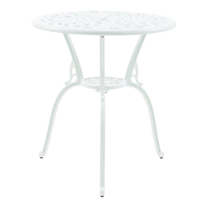 Set da Bistrot Lupsam Tavolo Rotondo e 2 Sedie in Alluminio - Bianco casa.pro