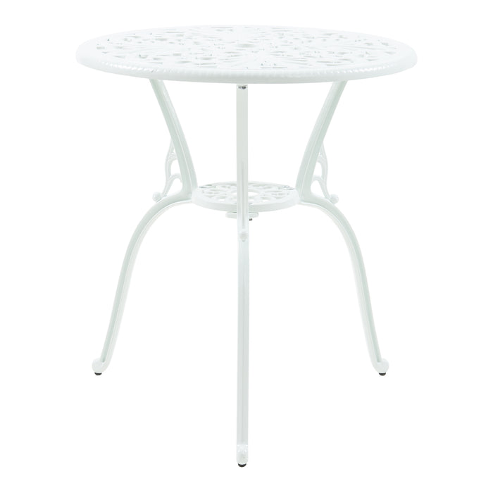 Set da Bistrot Lupsam Tavolo Rotondo e 2 Sedie in Alluminio - Bianco casa.pro