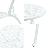 Set da Bistrot Lupsam Tavolo Rotondo e 2 Sedie in Alluminio - Bianco casa.pro