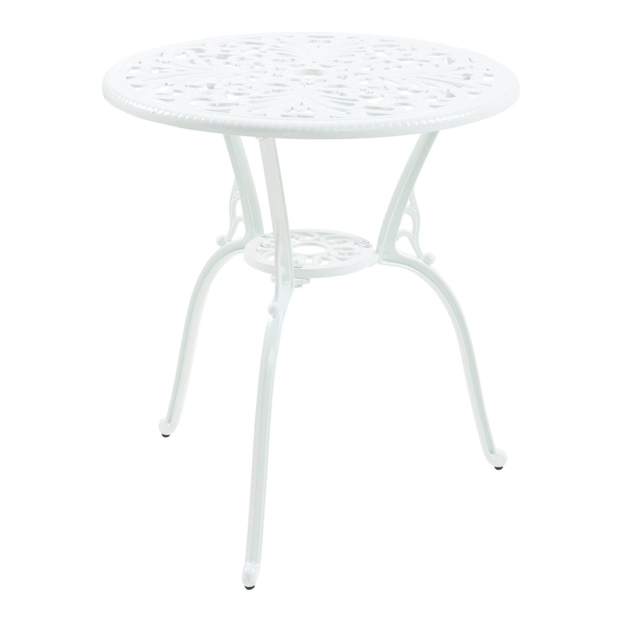 Set da Bistrot Lupsam Tavolo Rotondo e 2 Sedie in Alluminio - Bianco casa.pro