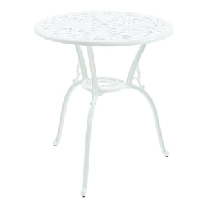 Set da Bistrot Lupsam Tavolo Rotondo e 2 Sedie in Alluminio - Bianco casa.pro