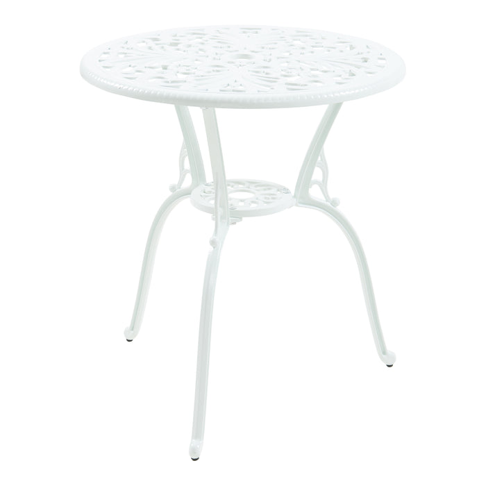 Set da Bistrot Lupsam Tavolo Rotondo e 2 Sedie in Alluminio - Bianco casa.pro