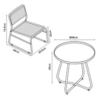 Set da Bistrot Brienza Tavolino e 2 Sedie - Verde casa.pro