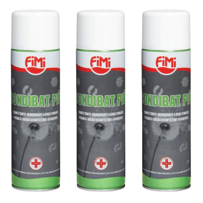 Condibat sanificante spray deodorante pino per condizionatori 500 millilitri *** quantità pezzi 3, confezione 1