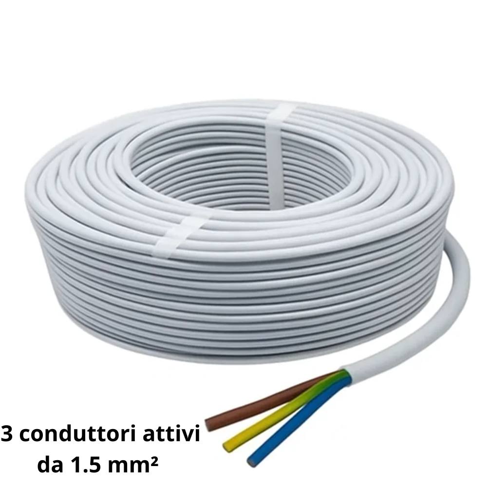 Cavo elettrico fg16or 3x1,5 mm² grigio 0,6/1 kv matassa 100 metri