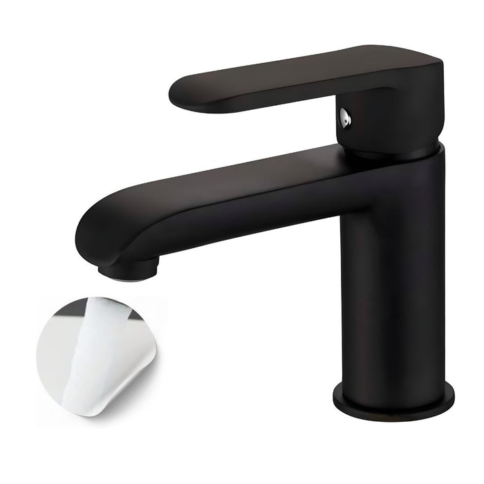 Miscelatore rubinetto puma per lavabo in ottone colore nero opaco con piletta *** confezione 1