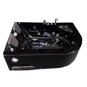 Vasca idromassaggio nera 170 X 115 cm per 2 persone 15 getti – Black Havana