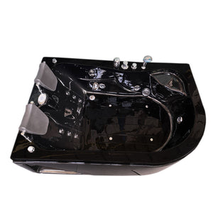 Vasca idromassaggio nera 170 X 115 cm per 2 persone 15 getti – Black Havana