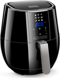 Black+decker bxaf3500e - friggitrice ad aria digitale senza olio, 1500w, 3,5l, -99% di grassi.frigge,arrostisce,cuoce in forno e riscalda. pannello digitale e touch. antiaderente