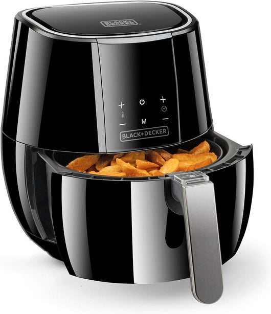 Black+decker bxaf3500e - friggitrice ad aria digitale senza olio, 1500w, 3,5l, -99% di grassi.frigge,arrostisce,cuoce in forno e riscalda. pannello digitale e touch. antiaderente