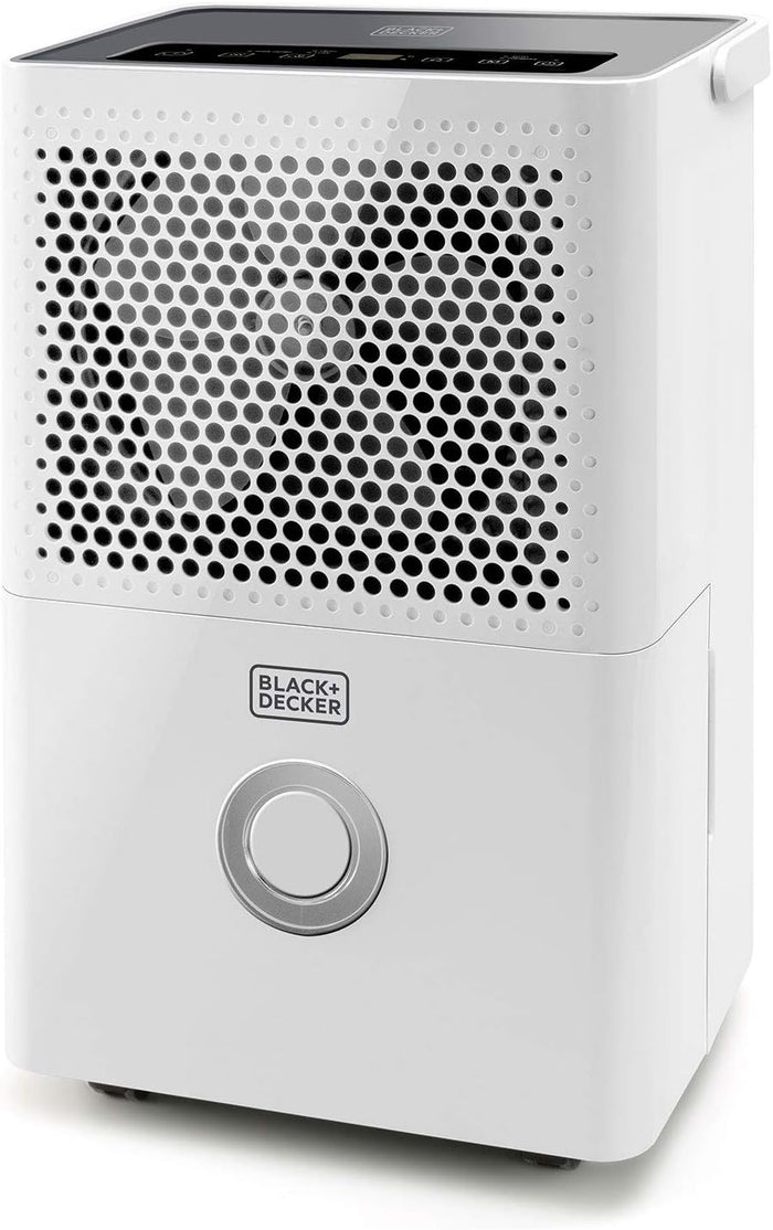 Black+decker bxdh12e - deumidificatore ambiente casa, 12 litri, funzione asciugatura, 2 velocità, programmabile 24h, filtro rimovibile e lavabile, 25m2, silenzioso