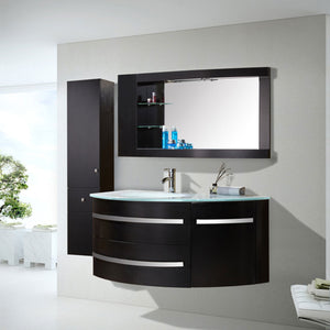 Mobile bagno nero 120 cm con Colonna e Lavabo incluso - Black Ambassador