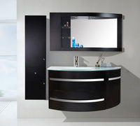 Mobile bagno nero 120 cm con Colonna e Lavabo incluso - Black Ambassador