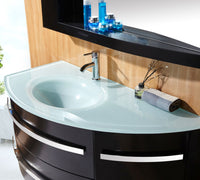 Mobile bagno nero 120 cm con Colonna e Lavabo incluso - Black Ambassador