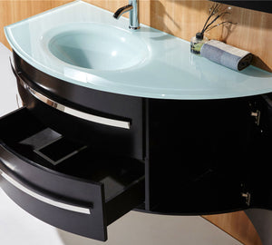 Mobile bagno nero 120 cm con Colonna e Lavabo incluso - Black Ambassador