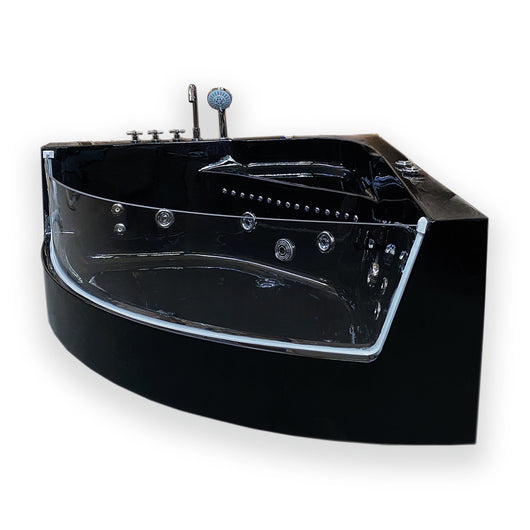Vasca Idromassaggio 150 x 150 cm Cromoterapia 8 getti – Black Shark