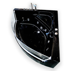 Vasca Idromassaggio 150 x 150 cm Cromoterapia 8 getti – Black Shark