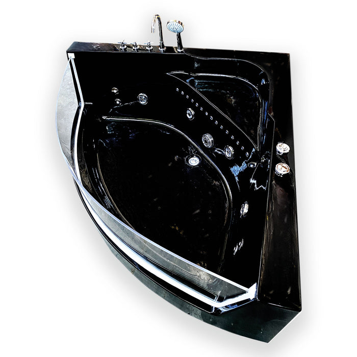 Vasca Idromassaggio 150 x 150 cm Cromoterapia 8 getti – Black Shark