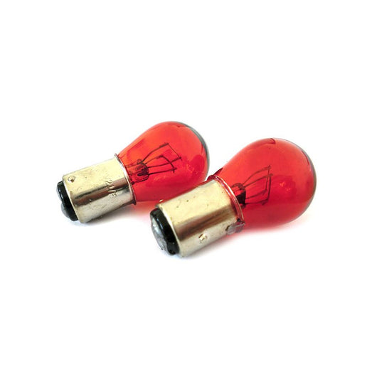 Blister 2 Lampade Alogene P21/5W BAZ15D 12V 21/5W Rosso Luci Freno