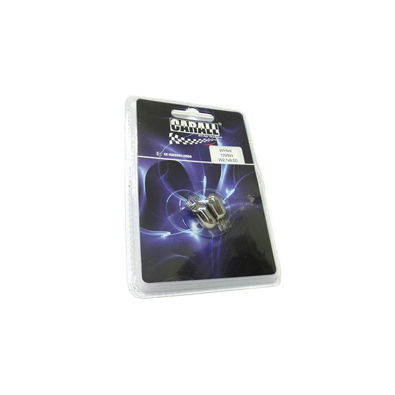 Blister 2 Lampade T10 W5W 12V 5W Arancione Frecce Laterali Cromate Invisibili Auto