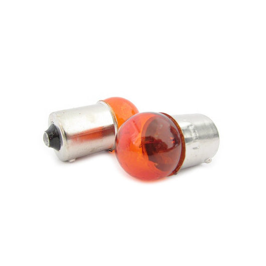 Blister 2 Lampade RY10W Sferica BAU15S 12V 10W Frecce Moto Arancione Amber
