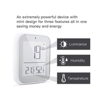 Bluetooth BLE Mesh Sensore Di Temperatura Umidita e Luce 3 In 1 APP Tuya Piccolo Quadrato