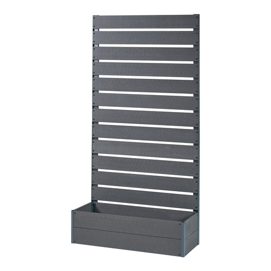 Fioriera con Spalliera Heerde in WPC 180 x 90 x 38 cm Grigio [en.casa]