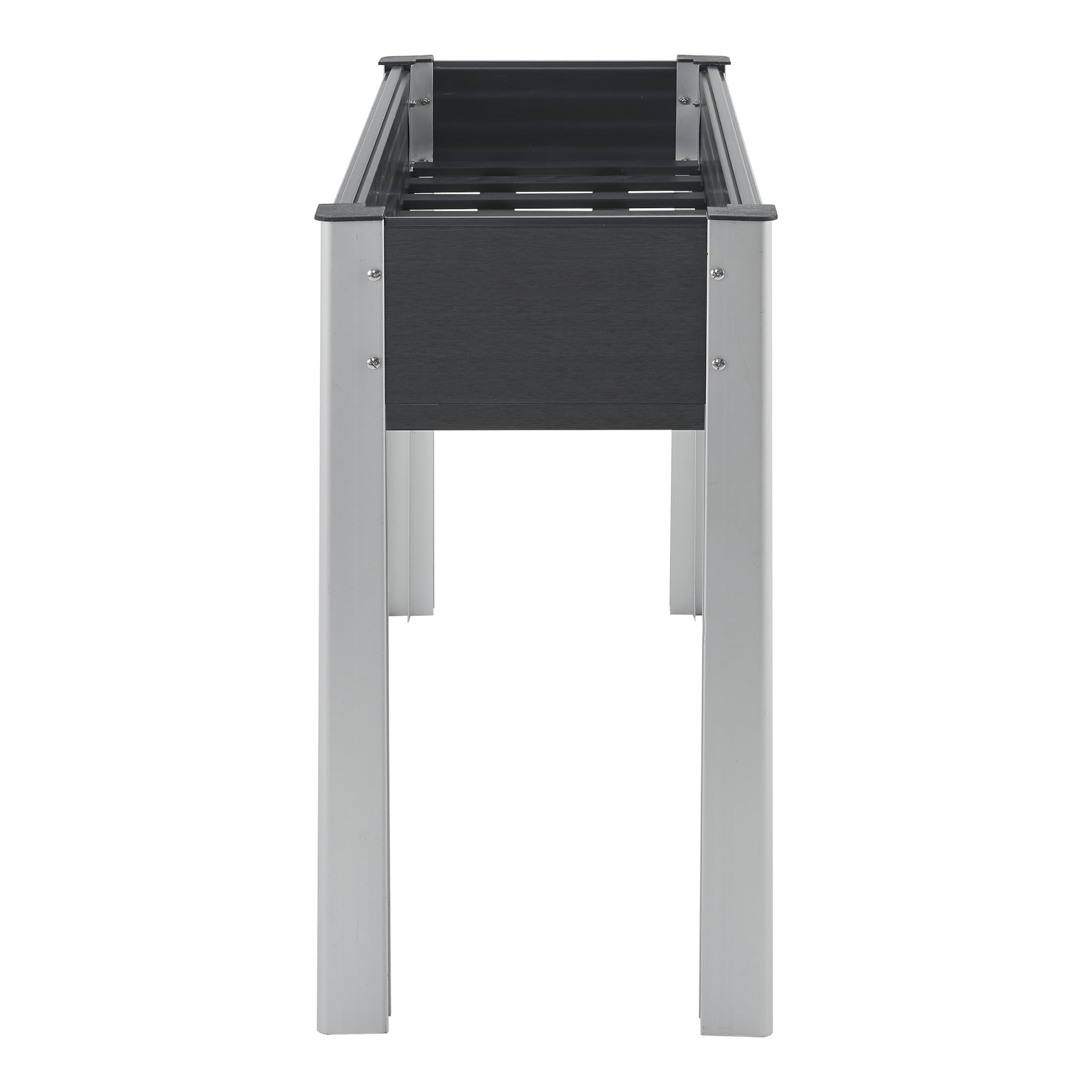 Aiuola Rialzata Beverwijk 100 x 40 x 75 cm - Grigio Scuro [en.casa]