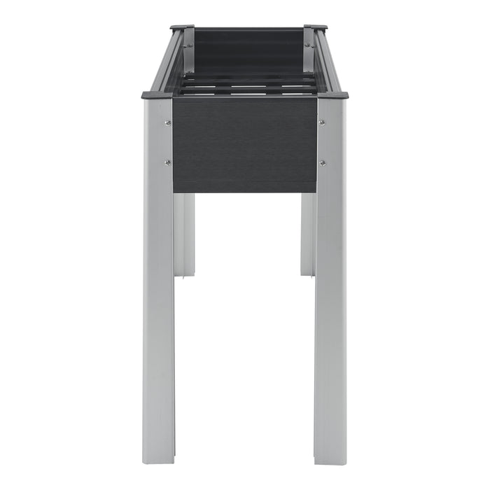 Aiuola Rialzata Beverwijk 100 x 40 x 75 cm - Grigio Scuro [en.casa]