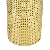 Set di 2 Portavasi in Metallo per Piante Supporto Base in Color Oro e Coprivaso Nero in 2 Misure e Altezze Diverse