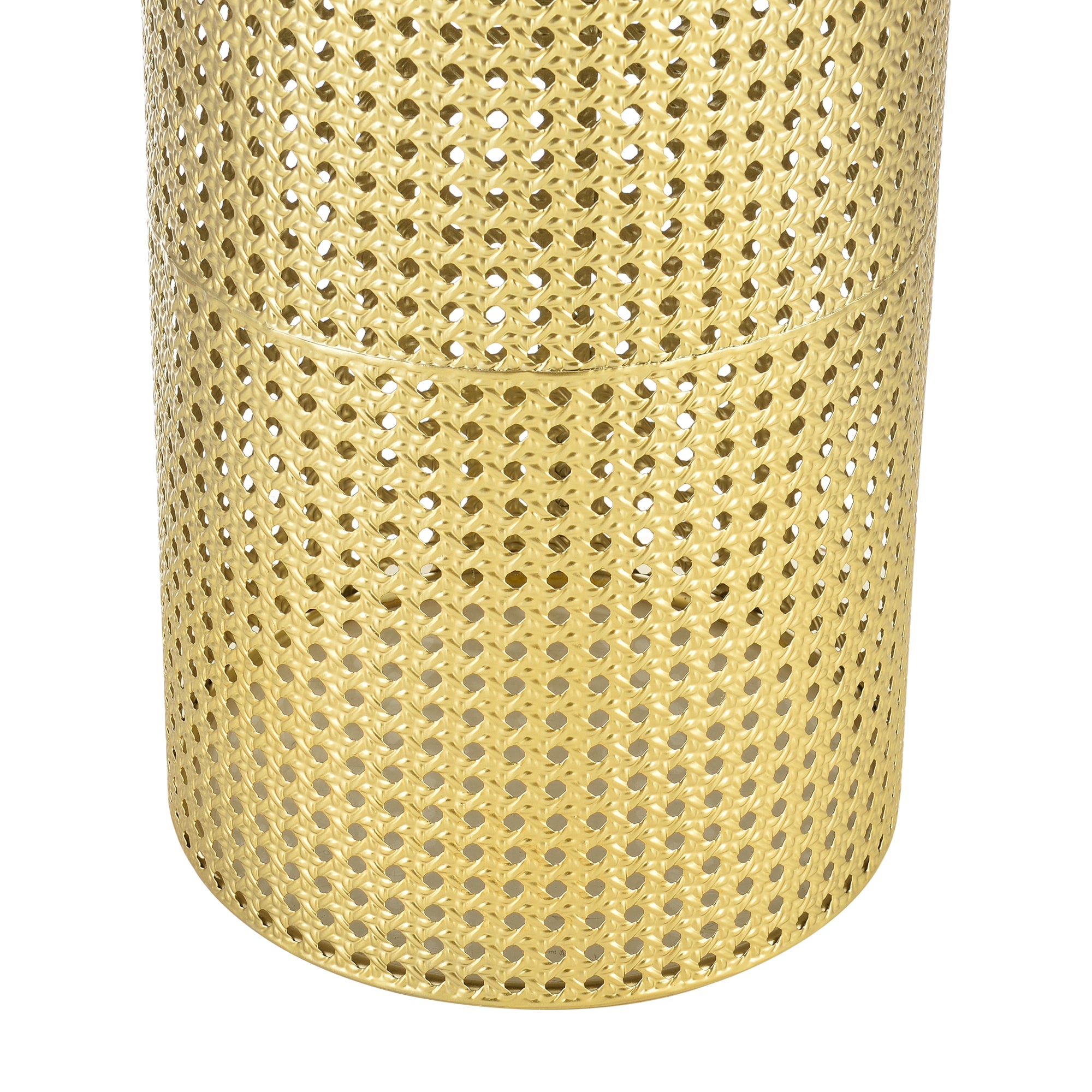 Set di 2 Portavasi in Metallo per Piante Supporto Base in Color Oro e Coprivaso Nero in 2 Misure e Altezze Diverse