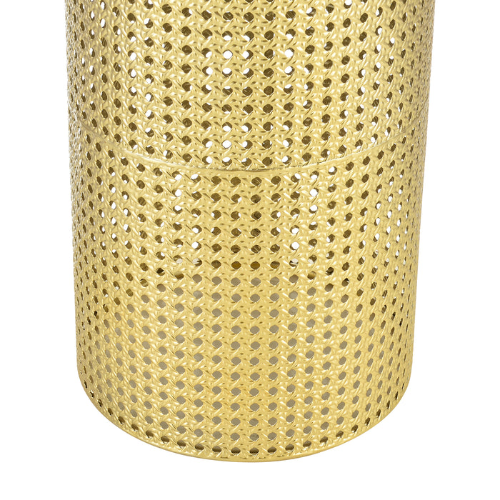 Set di 2 Portavasi in Metallo per Piante Supporto Base in Color Oro e Coprivaso Nero in 2 Misure e Altezze Diverse