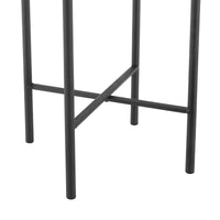 Set di 2 Portavasi in Metallo Supporto Nero con Coprivaso Cilindrico in Color Sabbia - Portapiante in 2 Misure Diverse