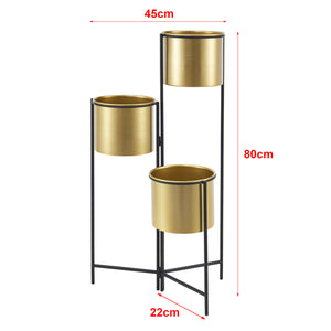 Portapiante 'Haasdonk' con 3 Coprivasi - Pieghevole [en.casa]