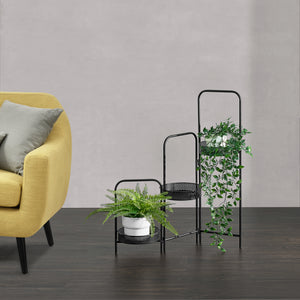 Portapiante 'Vrasene' con 3 Sottovasi - Costruzione Pieghevole [en.casa]