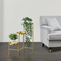 Portapiante 'Kallo' con 3 Sottovasi - Pieghevole [en.casa]