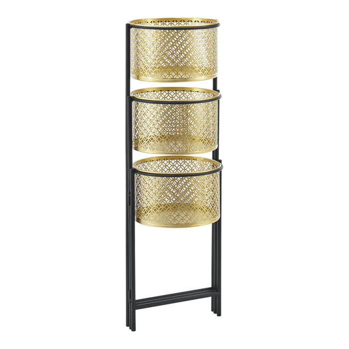 Portapiante 'Doel' con 3 Coprivasi - Pieghevole [en.casa]