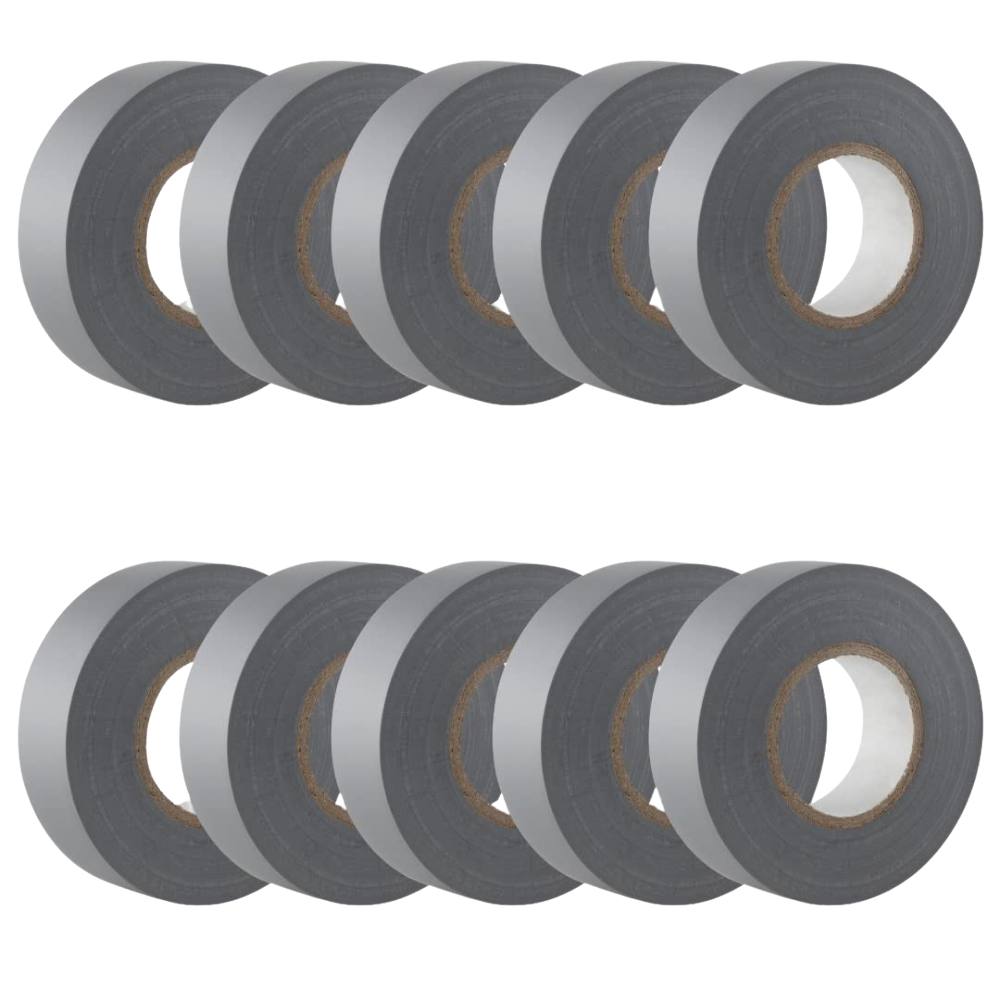 Kit nastro isolante in pvc autoestinguente multicolore per impianti sicuri *** colore grigio, dimensioni 19 mm x 25 m...