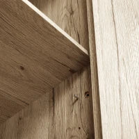 Mobile Cucina a 4 Ante con Mensole Regolabili e Base Rialzata in Legno 80x40x182cm