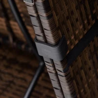 Mobili da Giardino in Rattan e Alluminio Set 8 Pezzi, Salotto da Giardino Componibile con Divani e Tavolino da Esterno