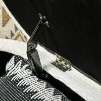 Panca Fondo Letto in Tessuto Teddy con Vano Contenitore per Ingresso e Camera, 116x41x40.5cm, Crema