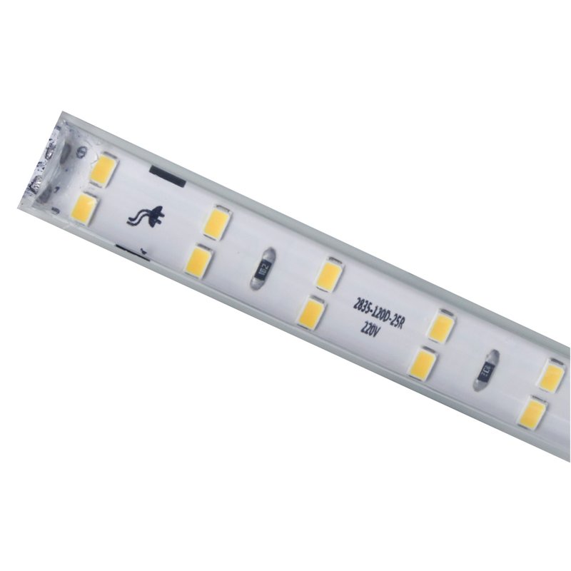 Bobina 100M Striscia Led 220V Bianco Freddo 6500K IP65 Passo 12mm 12W/M 1300LM/W Tagliabile 20cm Doppia Fila 120 smd 2835/m