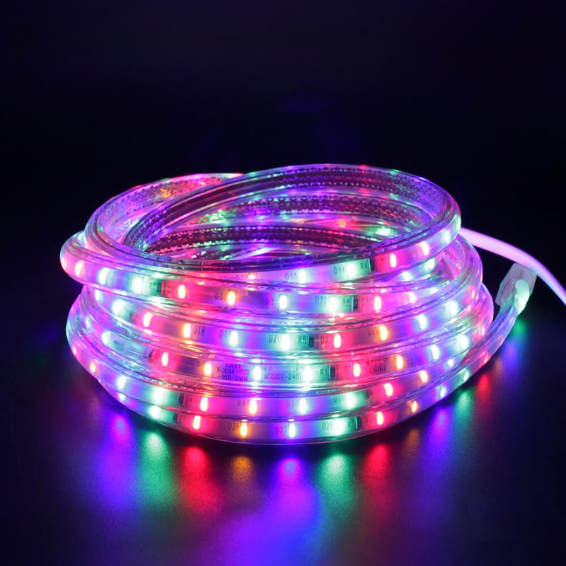 Bobina Striscia Led 220V RGB Impermeabile IP67 Interno Esterno 1 Metro RGB Statico