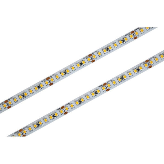 Bobina Striscia Striscia LED 24V da 10 Metri, 12W/M, Dimmerabile PWM, Tagliabile ogni 5cm, IP20, Efficienza 160lm/W, CRI>80, CE, Larghezza 8mm, 6500K Bianco Freddo MS12466