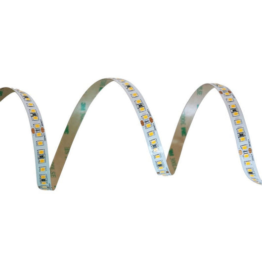 Bobina Striscia Striscia LED 24V da 10 Metri, 12W/M, Dimmerabile PWM, Tagliabile ogni 5cm, IP20, Efficienza 160lm/W, CRI>80, CE, Larghezza 8mm, 6500K Bianco Freddo MS12466