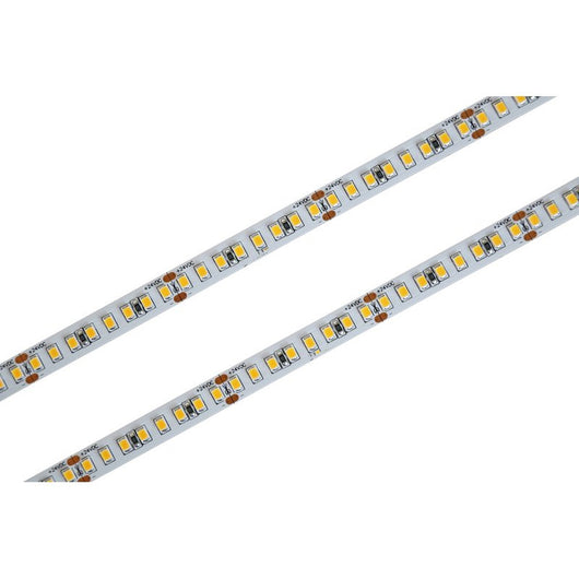 Bobina Striscia Striscia LED SMD 2835 24V, 5 Metri, Super Luminoso 16W/M, Dimmerabile PWM, Tagliabile ogni 5cm, IP20, Efficienza 160lm/W, CRI>80, CE, Durata 30000 Ore, 3000K Bianco Caldo MS22413