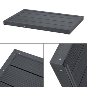 Piatto Doccia Nürtingen da Esterno Pedana Antiscivolo in WPC - Grigio Scuro [en.casa]